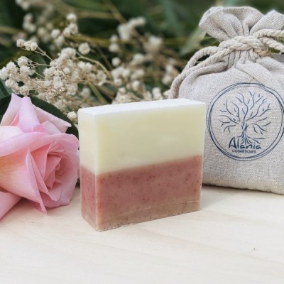 Savon Exfoliant Karité Rose 100gr Alania Cosmétiques