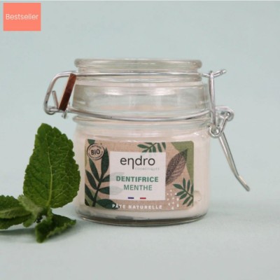 Dentifrice Menthe en pâte naturelle Bio et Zéro-déchet 100ml Endro Cosmétiques