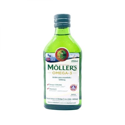 Huile de foie de morue sans arôme 250ml Moller's