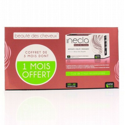 Inecla Beauté des Cheveux 2 mois + 1 mois offert Santé verte