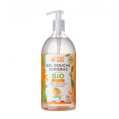 Gel Douche Bio Fleur d'Oranger (Corps & visage) 1L MKL Green Nature
