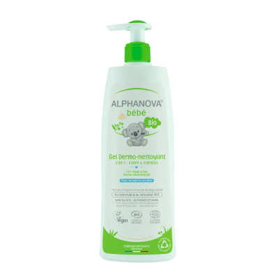 Gel Dermo-Nettoyant Bébé Bio et Naturel (Cheveux & Corps) 500ml Alphanova