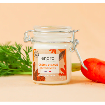 Crème Visage Hydratante Naturelle et Bio "Bonne Mine" 50ml Endro Cosmétiques