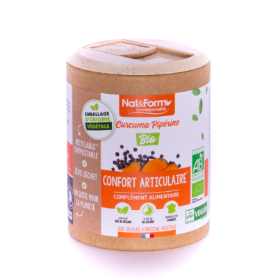 Curcuma Pipérine Bio Confort Articulaire (90Gel) Nat&Form