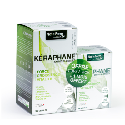 Kéraphane (3+1mois) Complément Alimentaire Capillaire Nat&Form