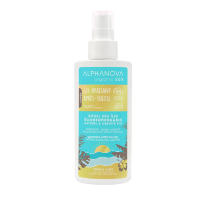 Gel Après-soleil Bio Aloé Véra Apaisant Rafraîchissant 125gr Alphanova Sun
