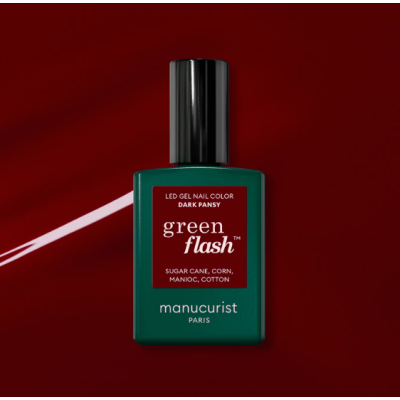 Vernis LED Dark Pansy - GREEN FLASH Rouge Bordeaux 15ml Manucurist