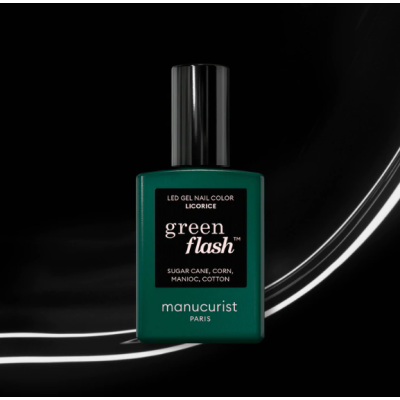 Vernis GREEN FLASH Licorice (Noir) 15ml Manucurist