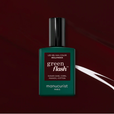 Vernis GREEN FLASH Hollyhock (Rouge noir) 15ml Manucurist