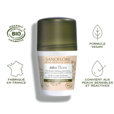 Déodorant Roll-On 48h Flora Bio Sanoflore