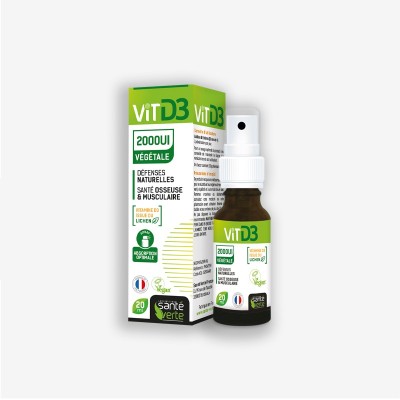 VitamineD3 Végétale Spray 20ml Santé Verte