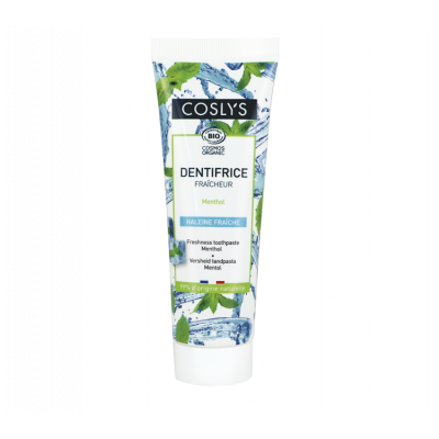 Dentifrice Fraicheur Menthol Bio et Vegan 75ml COSLYS
