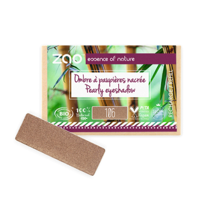 Recharge Ombre Bio à Paupières Nacrée Bronze 106 ZAO MakeUp