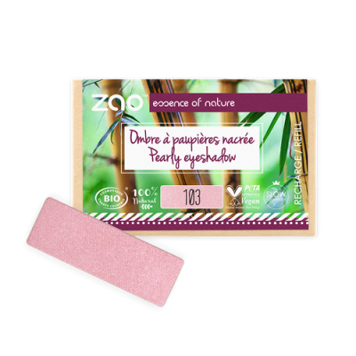 Recharge Ombre à Paupières Bio Nacrée Vieux Rose 103 ZAO Make Up