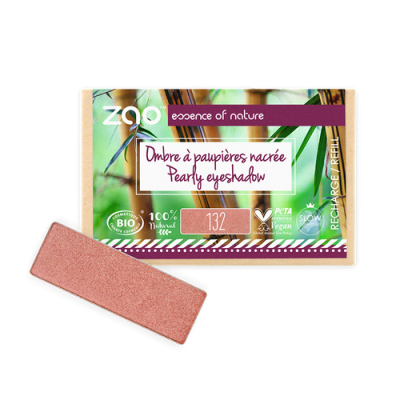 Recharge Ombre à Paupières Bio Nacrée Rose Pêche 132 ZAO MakeUp