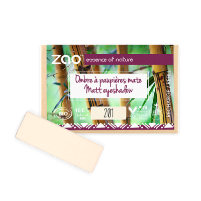 Recharge Ombre à Paupières Mate Ivoire 201 certifiée Bio ZAO MakeUp
