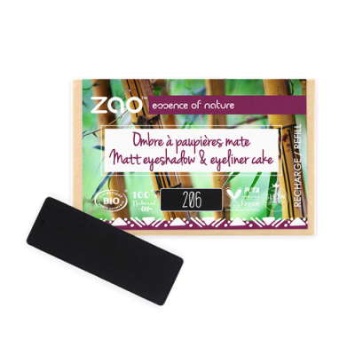 Recharge Ombre à Paupières Bio Mate Noir 206 ZAO Make Up
