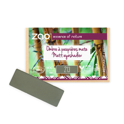 Recharge Ombre à Paupières Mate Vert Militaire 213 certifiée Bio ZAO MakeUp