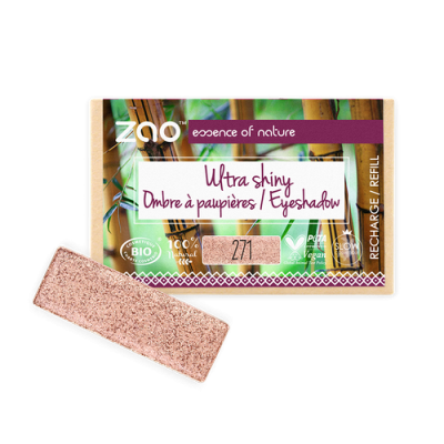 Recharge Ombre à Paupières Bio Ultra Shiny Cuivre Rosé 271 ZAO MakeUp