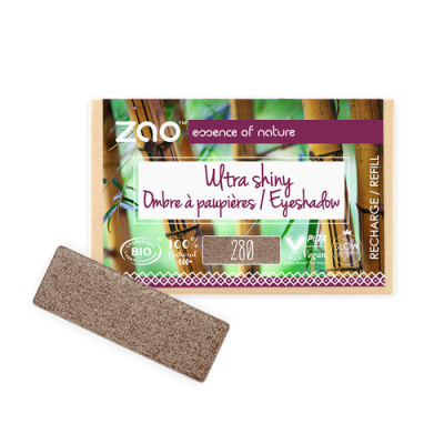 Recharge Ombre à Paupières Bio Ultra Shiny Cacao Satin 280 ZAO MakeUp