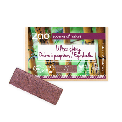 Recharge Ombre à Paupières Bio Ultra Shiny Bordeaux Sequin 281 ZAO MakeUp