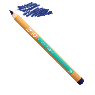 Crayon Yeux, lèvres, sourcils Bleu 555 certifié Bio et Vegan ZAO MakeUp