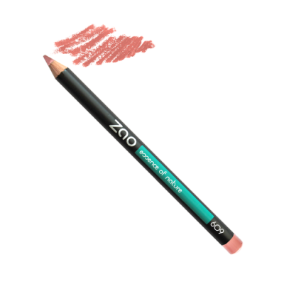 Crayon Lèvres Vieux Rose 609 certifié Bio et Vegan ZAO MakeUp