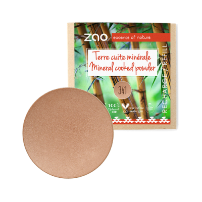 Recharge Terre Cuite Minérale Bio Beige Cuivré 341 ZAOMake Up