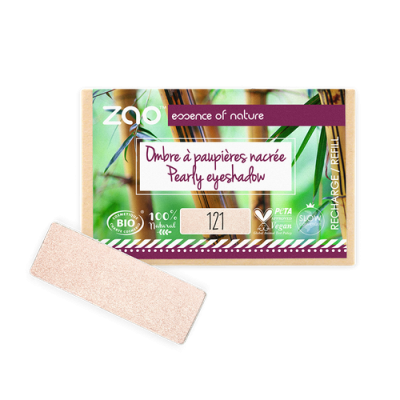 Recharge Ombre à Paupières Ivoire Nacrée 121 certifiée Bio ZAO MakeUp