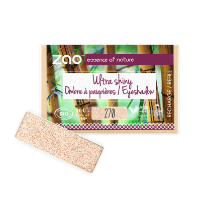 Recharge Ombre à Paupières Ultra Shiny Champagne 270 certifiée Bio ZAO MakeUp