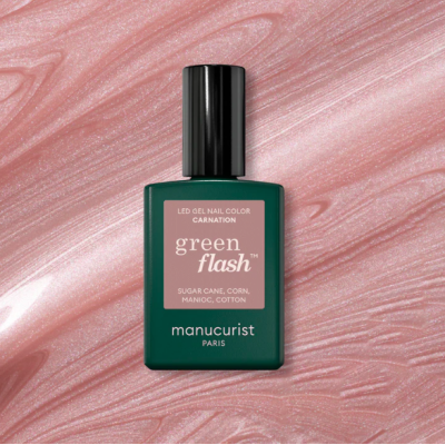 Vernis LED Carnation GREEN FLASH Rose Nacré 15ml Manucurist
