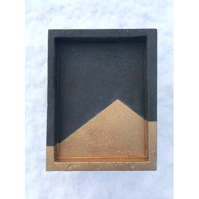 Vide-Poche Béton Noir et Doré Victoria Paulus Design