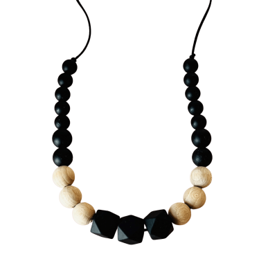 Collier d'Allaitement et de Portage Bo.Aime Black Baby Shell