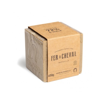 Savon de Marseille Cube Huile d'Olive 600gr Savonnerie Fer à cheval