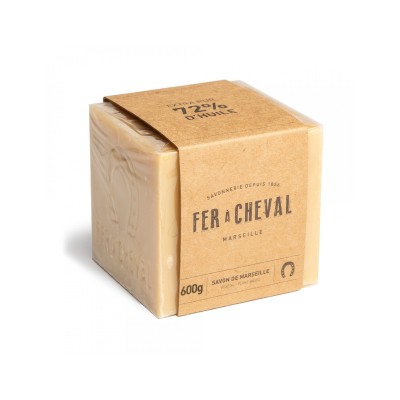 Savon de Marseille Cube Végétal 600gr Savonnerie Fer à cheval