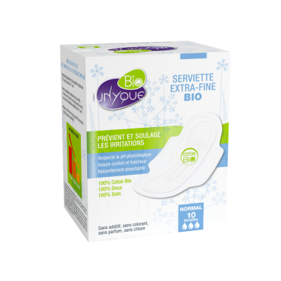 Serviettes intimes extra-fines BIO (Flux normal) Unyque