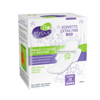 Serviettes intimes extra-fines BIO (Flux super) Unyque