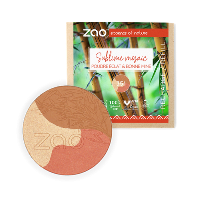 Recharge Sublime Mosaïc 351 Medium Doré certifiée Bio et Vegan ZAO MakeUp