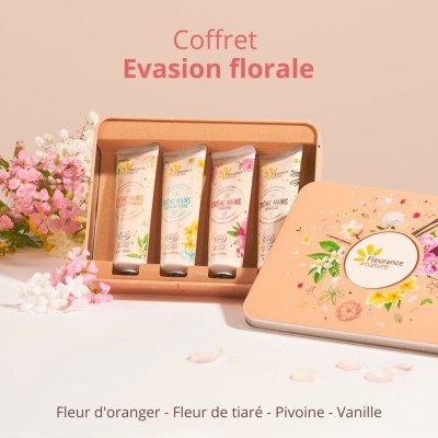 Coffret Crèmes Mains Bio Évasion Florale Fleurance Nature