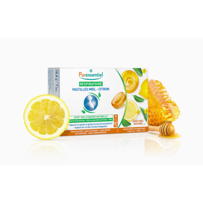Pastilles Respiratoire Miel-Citron (x18) Puresssentiel