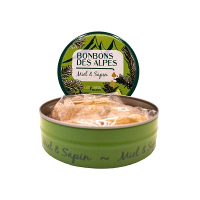 Boîte de Bonbons Bio MIEL & SAPIN 70gr Les Sens des Alpes