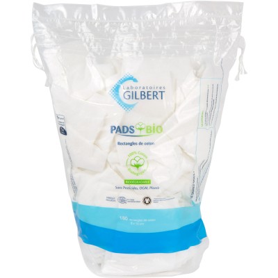 Pads Bio Bébé 180 rectangles de coton Laboratoires Gilbert