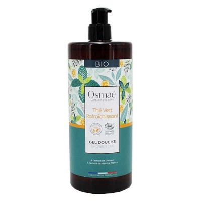 Gel Douche Bio Thé Vert Rafraîchissant 1L Osmaé
