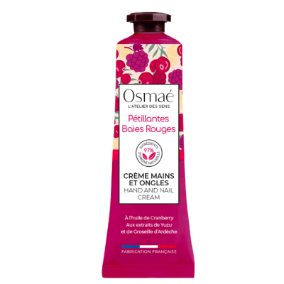 Crème Mains et Ongles Pétillantes Baies Rouges 30ml Osmaé