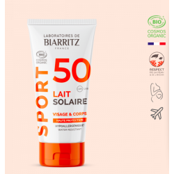Lait Solaire Bio SPF50 Sport-Voyage 50ml Laboratoires de Biarritz - Solaires