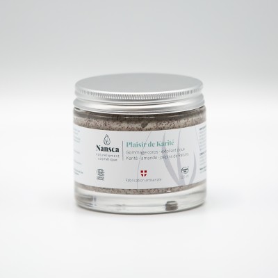 Plaisir de Karité : Gommage Corps Bio Karité, Argan, Amande Douce 125ml Nansca