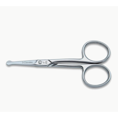 Ciseaux Poil de Nez, Oreilles et Sourcils Droite Inox forgé 3 Claveles