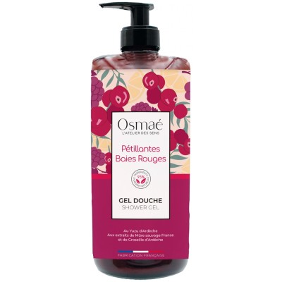 Gel Douche Bio Pétillantes Baies Rouges 1L Osmaé