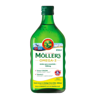 MOLLER’S OMEGA-3 - Huile de Foie de Morue Arôme Citron 250ml