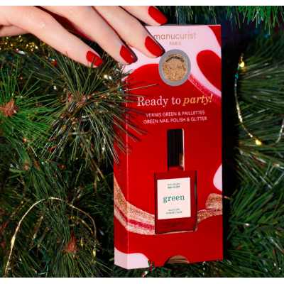 Duo ready to party (Ornement Red velvet & glitter gold) Manucurist